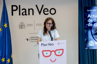 La ministra de Sanidad, Mónica García, durante la celebración de la rueda de prensa para informar sobre el desarrollo del 'Plan Veo', a 12 de junio de 2026, en Madrid (España). Esta comparecencia 
