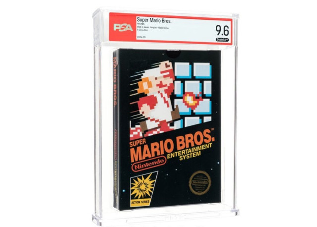 Copia de Super Mario Bros. Para la NES subastada por más de 3 millones de dólares.