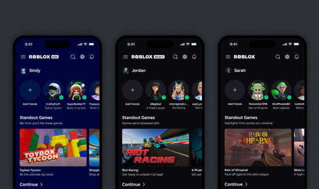 Imagen de las nuevas cuentas de Roblox según edad