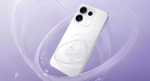 Smartphone de la serie REno16 en color  Pop White