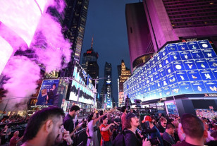Evento de Pokémon Go organizado en en Times Square en Nueva York (Estados Unidos) por el 10º aniversario