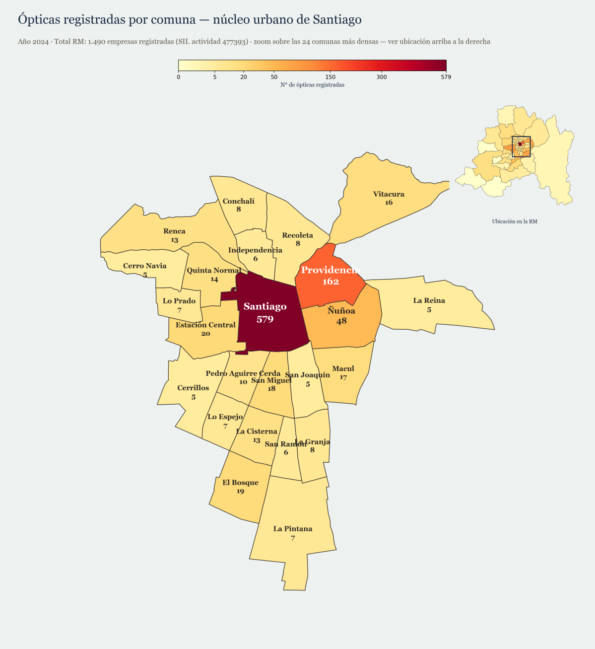 Mapa Opticas RM 2026