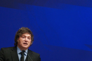 El presidente de Argentina, Javier Milei, durante la presentación de los Cursos de Verano CEU-María Cristina, en la Universidad CEU San Pablo, a 26 de junio de 2026, en Madrid (España).