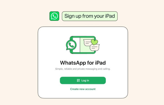 Crear cuenta en WhatsApp para iPad