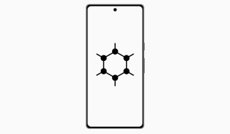 Imagen del logo de GrapheneOS en un móvil.