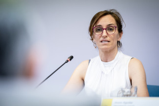 Archivo - La ministra de Sanidad, Mónica García, durante la presentación del estudio sobre ‘Cesación tabáquica, un reto sanitario y social’, en el Ministerio de Sanidad, a 19 de junio de 2026