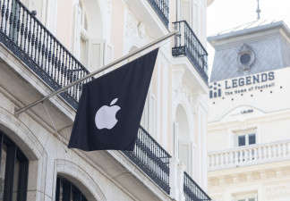 Fachada de una tienda de Apple, a 28 de julio de 2026, en Madrid (España).