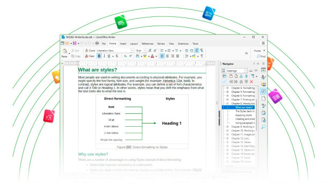 Ilustración sobre LibreOffice.