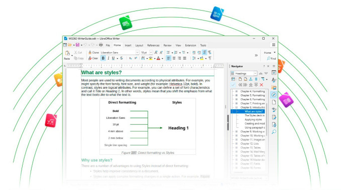 Ilustración sobre LibreOffice.