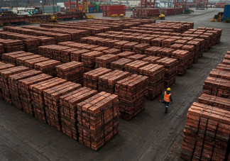 Planchas de cobre para su exportación.