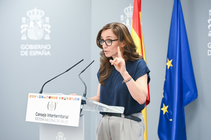 Archivo - La ministra de Sanidad, Mónica García, durante una rueda de prensa para informar sobre las medidas de gestión pública adoptadas, a 22 de julio de 2026, en Madrid (España). Mónica Garc�