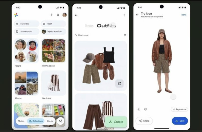 Función de Wardrobe en Google Fotos.