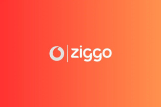 Lodo de VodafoneZiggo, operadora neerlandesa propiedad de Liberty Global