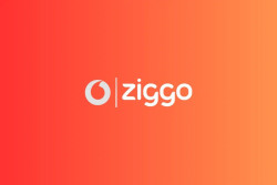 Lodo de VodafoneZiggo, operadora neerlandesa propiedad de Liberty Global
