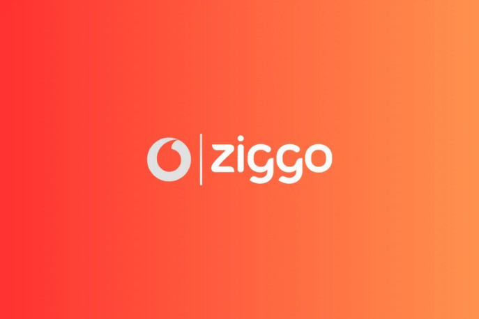 Lodo de VodafoneZiggo, operadora neerlandesa propiedad de Liberty Global