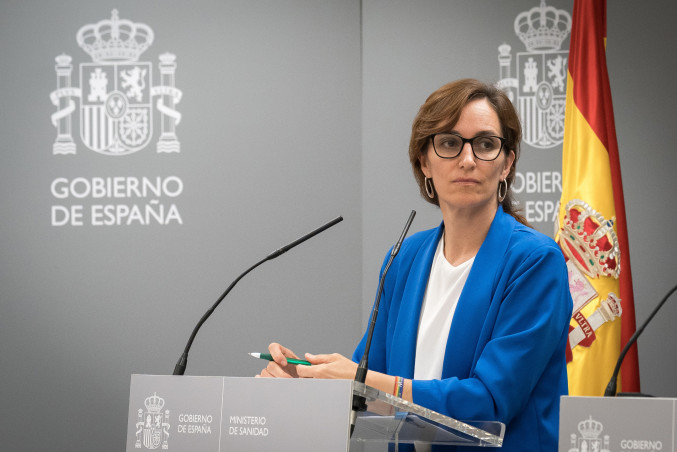 La ministra de Sanidad, Mónica García, actualiza los datos y presenta las políticas de prevención frente al suicidio, en el Ministerio de Sanidad, a 10 de septiembre de 2026, en Madrid (España). 