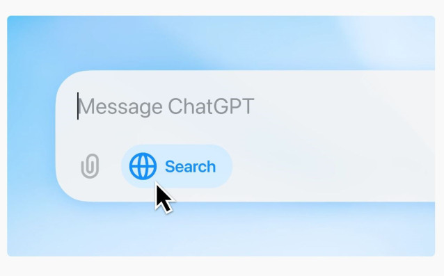 Archivo - Interfaz de SearchGPT en ChatGPT