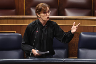 La ministra de Sanidad, Mónica García, interviene durante una sesión plenaria en el Congreso de los Diputados, a 9 de septiembre de 2026, en Madrid (España). El Gobierno se enfrenta a la primera s