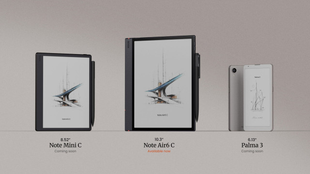 Novedades de BOOX: Note Mini C, Note Air6 C y Palma 3