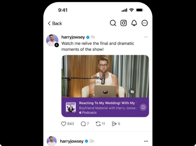 Promoción de pódcast en Threads