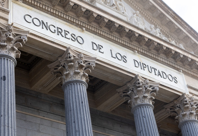 Archivo - Fachada del Congreso de los Diputados, a 5 de febrero de 2026, en Madrid (España).
