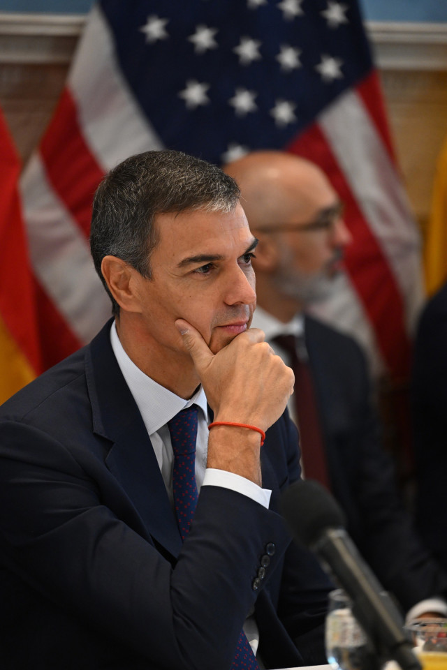 El presidente del Gobierno, Pedro Sánchez, durante una intervención, a 23 de septiembre de 2026, en Nueva York (Estados Unidos). Sánchez se encuentra en Nueva York con el objetivo de participar en la Asamblea General de Naciones Unidas que se celebra esto