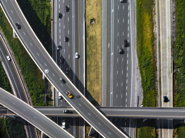 Archivo - Imagen de una autopista construida por Ferrovial.