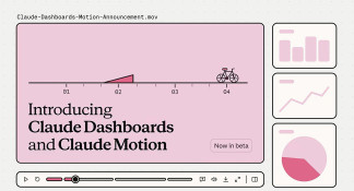 Imagen del anuncio de Claude Dashboards y Claude Motion.