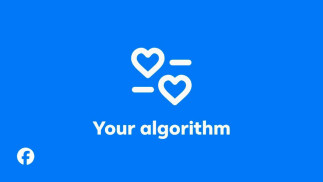 Imagen del logo de la función 'Your algorithm' de Facebook.