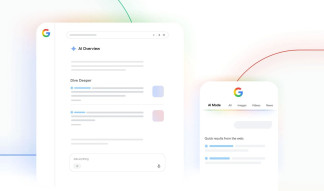Resultados de búsqueda con IA de Google, Modo IA y AI Overviews.