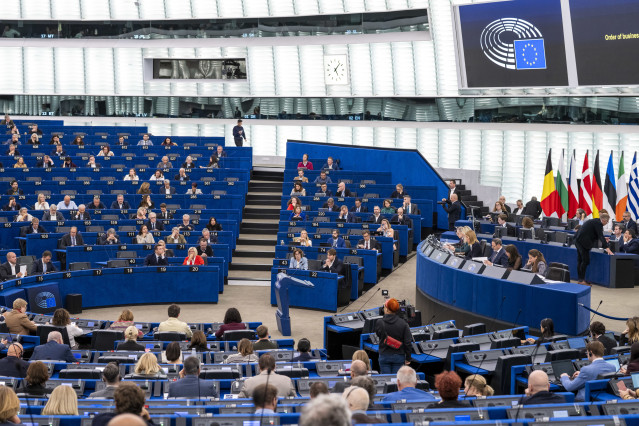 Pleno del Parlamento Europeo en Estrasburgo (Francia)