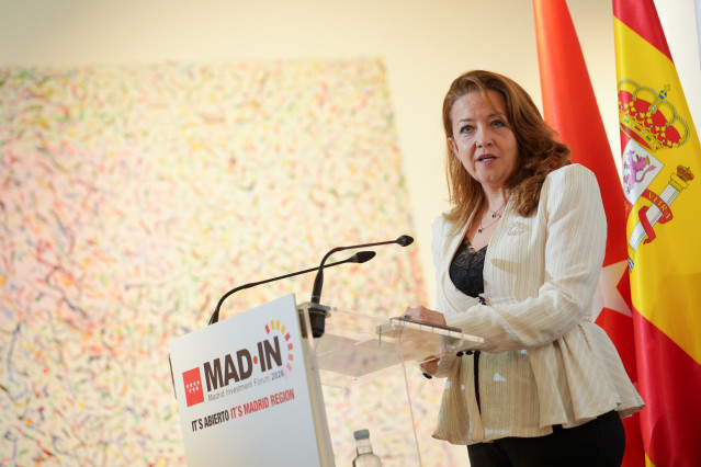 La consejera de Sanidad de la Comunidad de Madrid, Fátima Matute, clausura  la segunda jornada del III Madrid Investment Forum que se celebra en la sede de Tres Cantos.