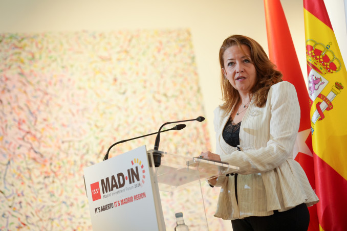 La consejera de Sanidad de la Comunidad de Madrid, Fátima Matute, clausura  la segunda jornada del III Madrid Investment Forum que se celebra en la sede de Tres Cantos.