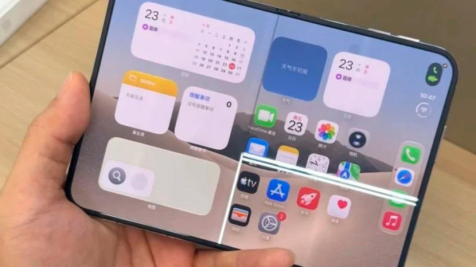 Imagen de una unidad defectuosa del iPhone Duo de Apple.