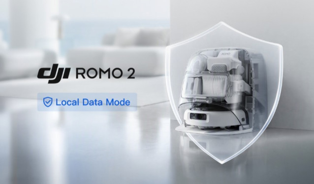 El modo de datos locales para los aspiradores ROMO 2 de DJI.