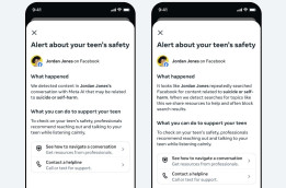 Notificaciones de alerta para padres en Facebook.