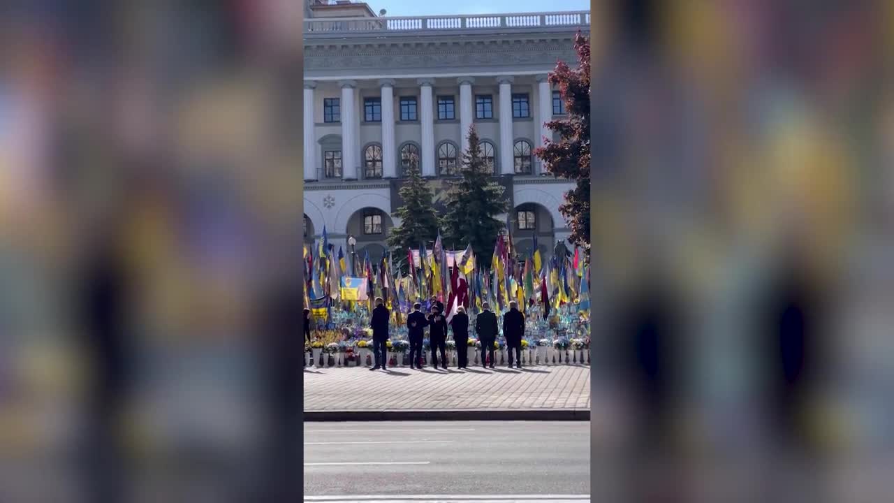 Líderes de Francia, Reino Unido, Alemania y Polonia llegan a Kiev en muestra apoyo a Ucrania