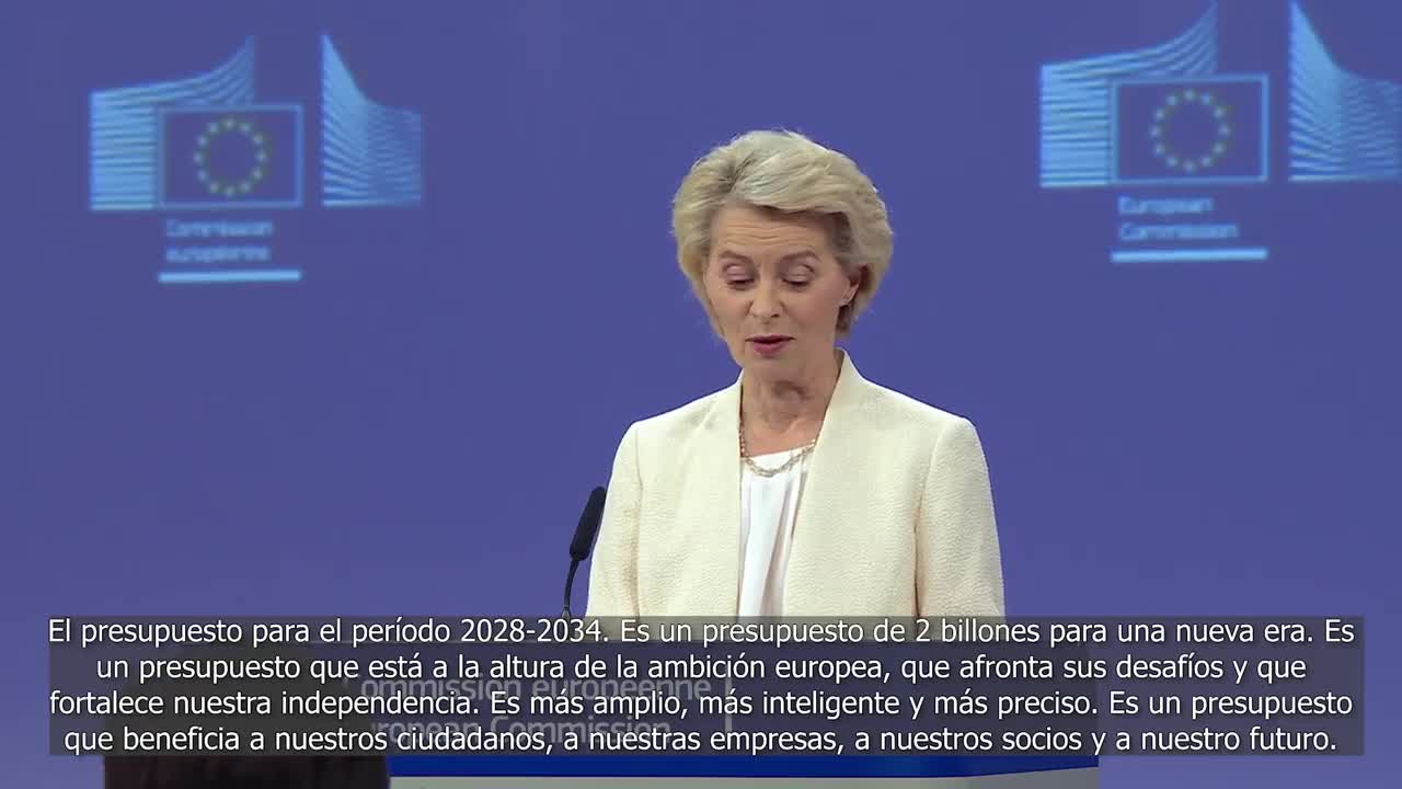 Bruselas propone elevar a 2 billones el presupuesto para el periodo 2028-2034