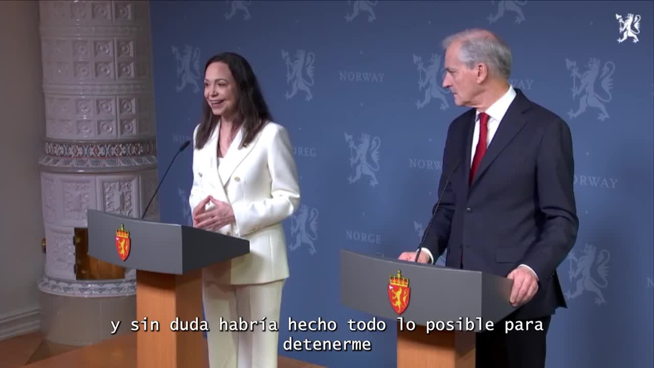 Machado asegura que tiene intención de volver a Venezuela tras recibir el Nobel de la Paz