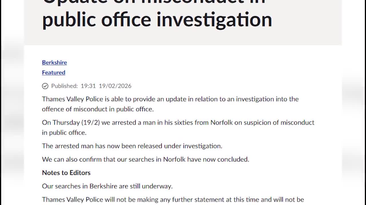 Andrés de Inglaterra, en libertad tras pasar más de diez horas detenido en una comisaría