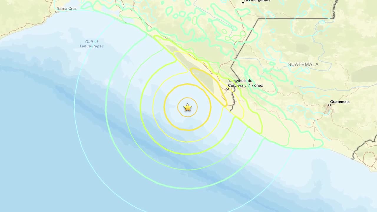 Declarado en México un seísmo de magnitud preliminar 7,3 con alerta de tsunami cerca de Chiapas
